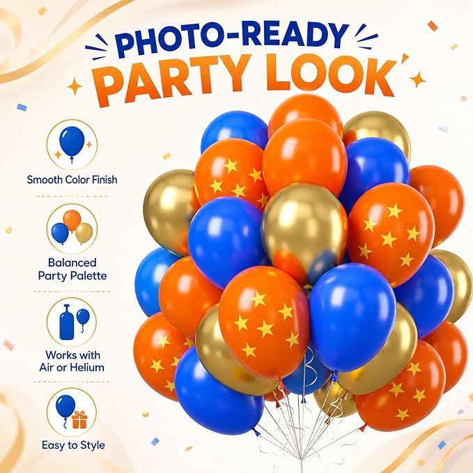 Orange and Blue Balloons - Image 3
