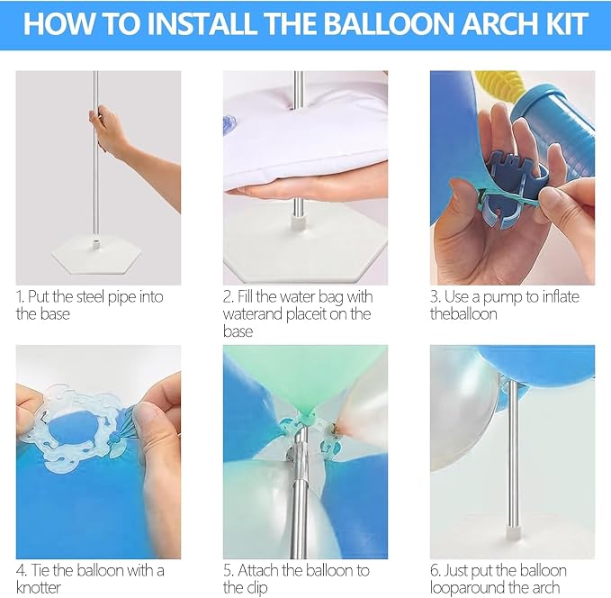 Balloon Arch Kit – 9FT Tall & 10FT Wide Adjustable Stand Frame - Image 4