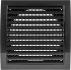 Repa Market 6 Inch Black Dryer Vent Hood/Duct Cover for Walls or Ceiling/ABS Plastic Louvered Air Grille with Built-In Mesh Screen/Exhaust and Dryer Vent Covers for Indoor & Outdoor Use