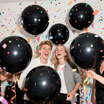 Black Big Balloons 32pcs, 18 Inch Large Latex Giant Heavy Duty Balloons - Image 7