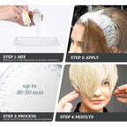 Hair Bleach Kit, Hair Lightener for Dark Hair, Bleach Cream with Hair Mask, Protect & Repair While Lightening, Lifts up to 8 Shades, Complete kit with Tint Bowl, Brush, Gloves & Cap