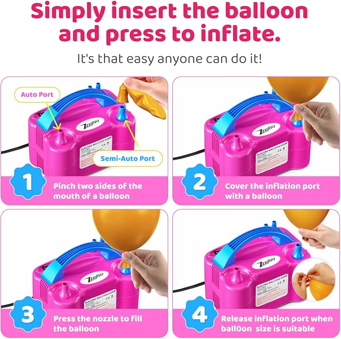 Electric Balloon Pump Dual Nozzle, Inflation - Image 3