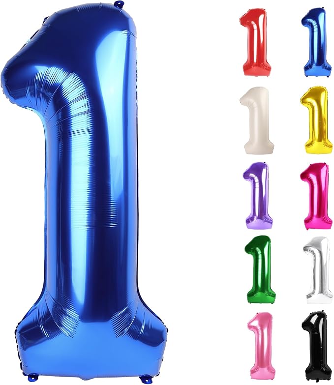 Blue Number 1 Balloon 40 Inch by IWERP