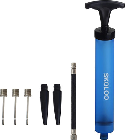 SKOLOO 10" Portable Hand Air Ball Pump Inflator Kit by SKOLOO