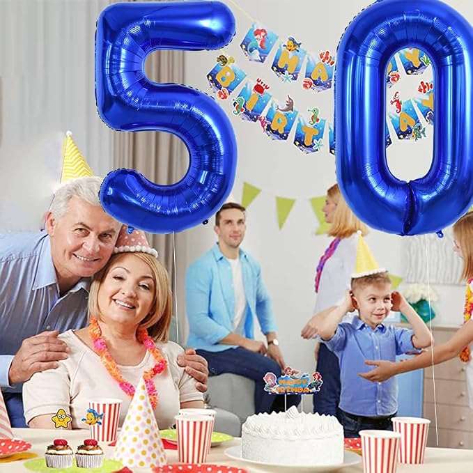 TONIFUL 40 Inch Navy Blue Number 0 Balloons Large Foil Birthday Party Decor | - Image 5