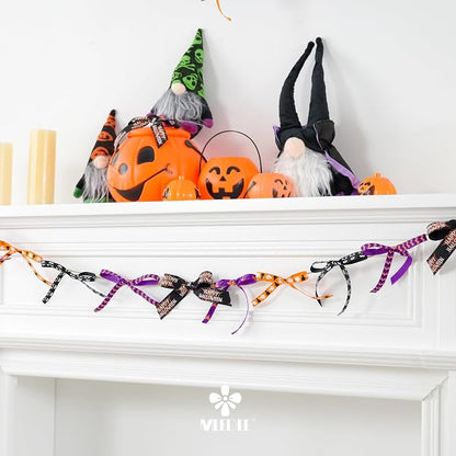 3/8 inch 1 inch Halloween Ribbon Set Spooky October Ribbon Assortment 5 Rolls - Image 5