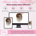 Hair Toppers for Women Real Human Hair Clip in Bangs 360° Cover Remy Human Hair Topper with Bangs for Thinning Realistic Scalp Upgrade Swiss Lace Base Hairpieces Cover Gray Hairy Roots Natural 1B