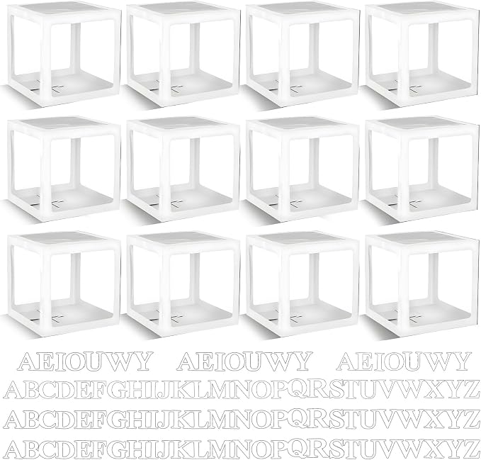 12 Pcs Transparent Wedding Balloon Boxes by Unknown