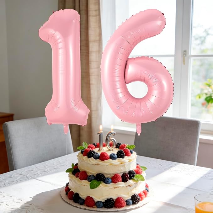 40 Inch Pink Number 6 Balloon Suitable - Image 4