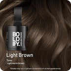 BOLDIFY Hairline Powder (LARGE, 10g) - Root Touch Up Hair Color for Gray Coverage - Bald Spot Concealing Hair Powder for Women & Men - 24-Hour Stain-Proof - Light Brown