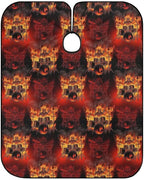 Extra Long Professional Salon Cape, Haircut Apron Rock Drum Fire Flame Skull Skeleton Hair Cutting Gown for Styling Hair Cut Hairdresser
