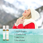 Aromatherapy Oils Roller Set, Natural Pre-diluted Essential Oils Roll On with Glass Rollerball, Relaxation Gift for Women & Men, Christmas Gift, Pack 4 x 0.33fl.oz