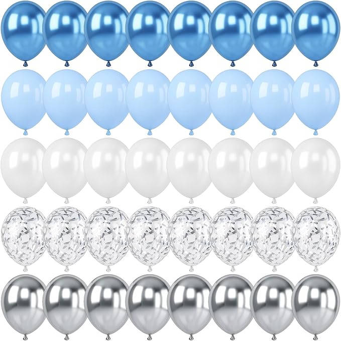 Blue Silver Balloon by Togvu