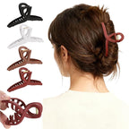 4Pcs Cloud Claw Clips for Women, 4.7 Inch Non-Slip Strong Hold Hair Claws, Unbreakable & Durable TPEE-Silicone Blend, Large Bendable Cozy Hair Clip for Thin/Thick/Curly Hair, All-Day Comfort