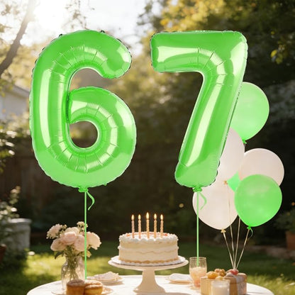 40 Inch Number 67 Balloons for 67th Birthday Party Decorations, 0-100 Fruit - Image 3