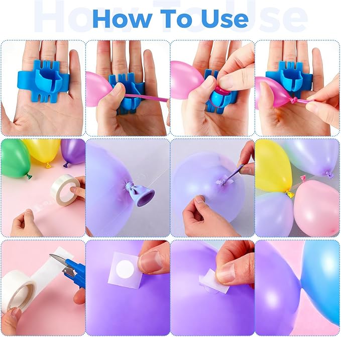 46Pcs Balloon Arch Clips Set Includes 20 3.5" Large Clear Backdrop Clips - Image 4