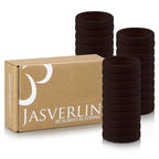 30 Pcs 2.4 Inch Large Hair Ties, Extra Big Seamless Cotton Elastic Bands for Thick Thin Curly, Soft Stretchy Ponytail Holders for Women Girls Men (Dark Brown)
