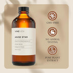 VINEVIDA Anise Star Essential Oil 4 oz - Undiluted Anise Star Oil 4 oz - Anise Star Candle Oil Scent - DIY Candle Scents for Candlemaking - Bulk Essential Oil for Soap Making Safe for Skin