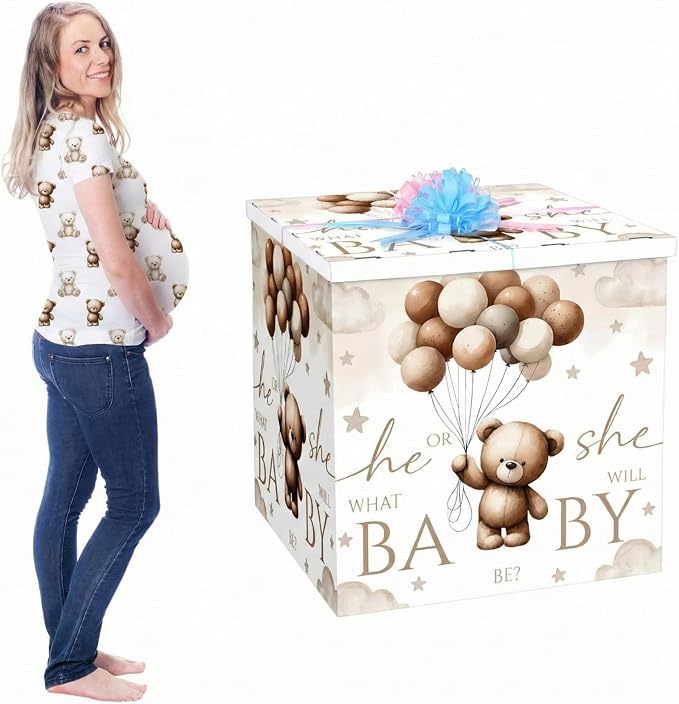 AmazingSpark 28in Giant Gender Reveal Gift Box by Unknown