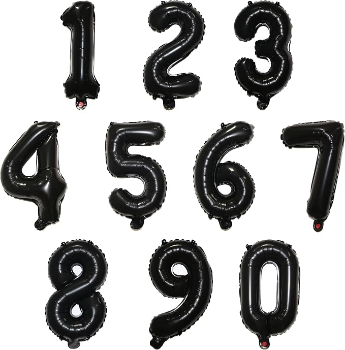 16 Inch Foil Mylar Number Balloons 0-9 by YPSelected