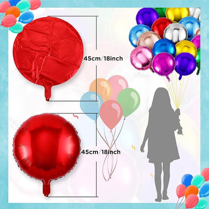 Deekin 100 Pcs 18 Inch Round Foil Balloons Aluminum Foil Helium Balloons Bulk - Image 2