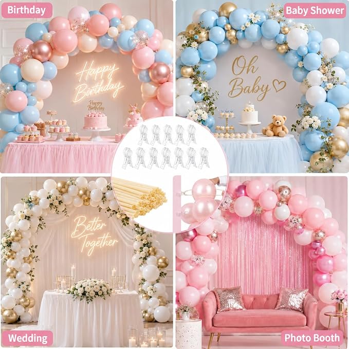 20 Pack Balloon Arch Clips and Rubber Bands - Image 6