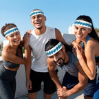 Sports Tie Headband Bandana Running Athletic Sweat Band Elastic Adjustable Sport Head Tie for Men Women Head Ties Ninja Tie Headbands Tennis Sweatbands Soccer Basketball Teams Running Head Band