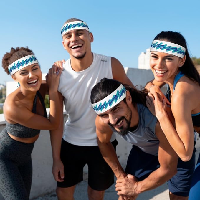 Sports Tie Headband Bandana Running Athletic Sweat Band Elastic Adjustable Sport Head Tie for Men Women Head Ties Ninja Tie Headbands Tennis Sweatbands Soccer Basketball Teams Running Head Band