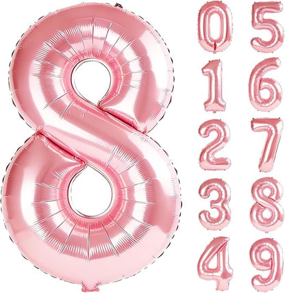 40 Inch Number 8 Balloons for 8th Birthday Party Decorations, 0-100 Jewelry by FOBELEC