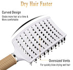 Detangling Brush Boar Bristles Set KTKUDY Hair Brush Curved and Vented Detangler Brush for Women Men Kids Wet and Dry Hair (Red&White)