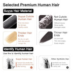 SUYYA Tape in Hair Extensions Human Hair 40g/pack 20pcs Straight Seamless Skin Weft Tape in Real Human Hair Extensions(14inch 16# Light Blonde)