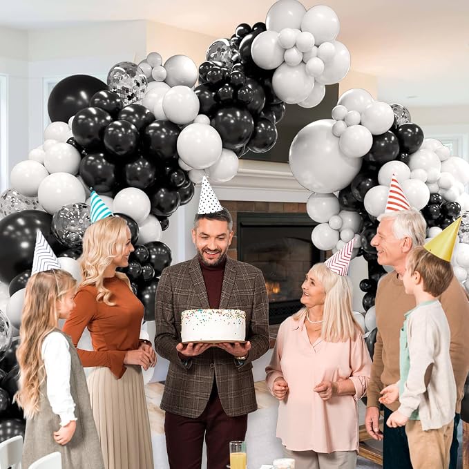 Black and White Balloon Arch Kit - Image 6