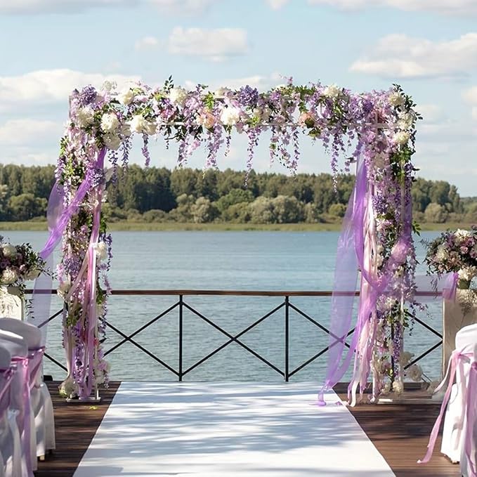 Artificial Wisteria Hanging Flowers-Fake Wisteria Flower Garland Silk Vines - Image 6