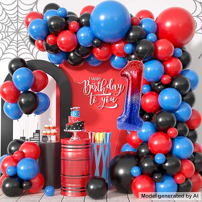 40 Inch Spider Number 1 Foil Balloons - Image 2