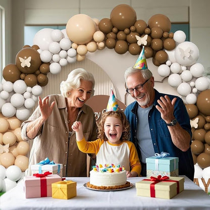 412Pcs Netural Balloon Garland Arch Kit, 5 10 12 18inch Brown Balloon Garland - Image 6