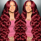 AMIRTY 250 Density Burgundy wig human hair 13x4 99J body wave lace front wigs human hair Pre Plucked Glueless Wine red colored lace front wig for Women 26inch
