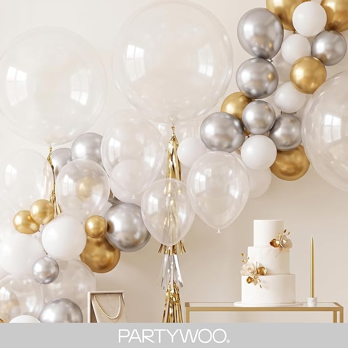 PartyWoo Clear Balloons 140pcs Different Sizes of 18 12 10 5 Inch | Balloons - Image 8