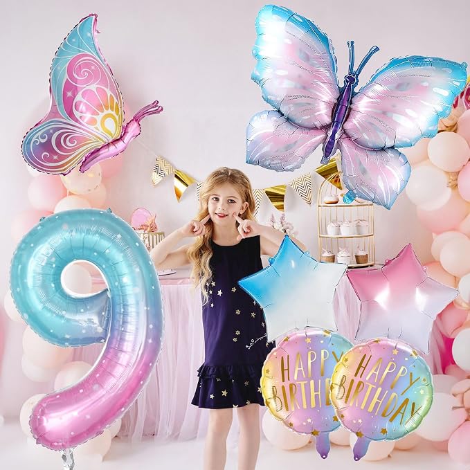 Butterfly Balloons, 9th Butterfly Birthday Decorations - Image 3