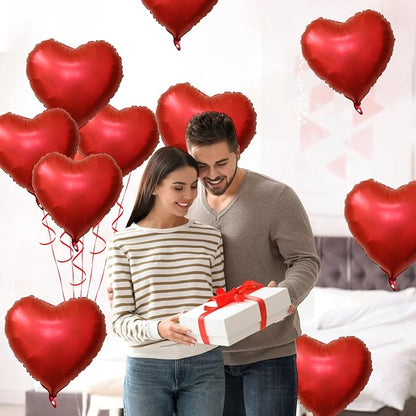 Biapian Red Heart Balloons, Valentine Decorations, Anniversary - Image 6