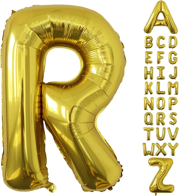 Letter Balloons Gold Party Balloon by United-UnicornsParty