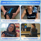 Coldest Gel Ice Pack, Reusable Flexible Ice Packs for Injuries, Multipurpose Hot Cold Therapy for Knee, Arm, Shoulder, Back (14" x 11" (Pack of 2))