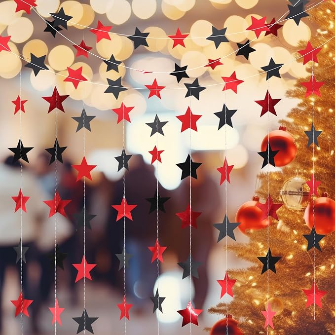 Patelai Glitter Star Garland Banner 2026 Graduation Decor 130 Feet Star Hanging - Image 5