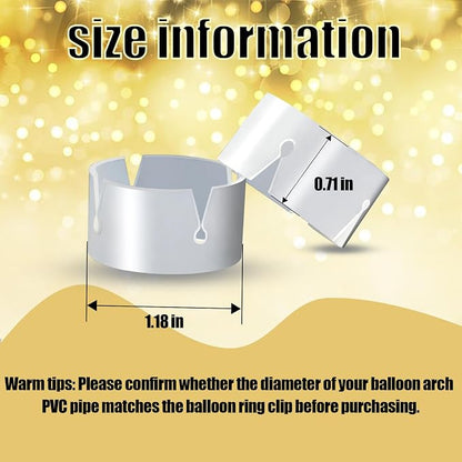 100pcs Ring Clips for Balloon Stand/Columns/Arches/Tower, Plastic Ties for Arch - Image 5