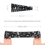 DRESHOW Yoga Running Leopard Headbands for Women Elastic Non-Slip Headbands Sports Workout Hair Bands 16 Pack