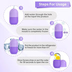 Ice Roller for Face and Eye, Facial Beauty Ice Roller Skin Care Tools, Ice Facial Cube, Gua Sha Face Massage, Silicone Ice Mold y (Purple)