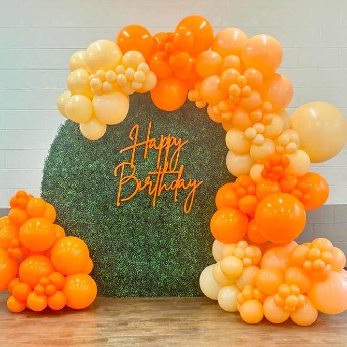 Awenztech 122pcs Orange Latex Balloons in 18 12 10 5 inches | Graduation - Image 7