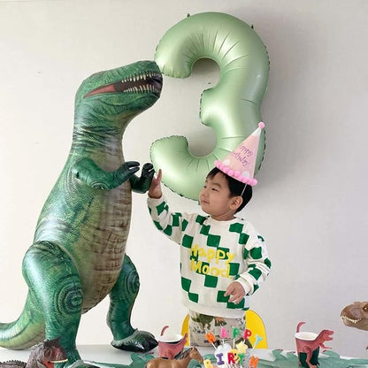 40" Olive green Number Balloon Helium Foil Mylar Balloon Birthday Digital 3 | - Image 4