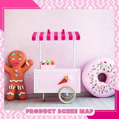 Boao 4 Pack Circus Awning Decoration 3D Stripe Cardboard Awning Carnival Wall - Image 5