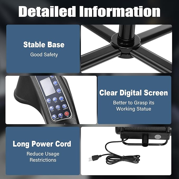 Hair Dryer, 850W Professional Orbiting Infrared Stand Hair Dryer Color Processor with 3-in-1 Orbital Hair Dryers, Multi-Mode Home Standing Hair Dryer, Quiet and Easy to Use, Black