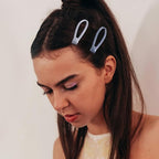 16 PCS Snap Hair Clips Metal Barrettes for Women Non Slip Barrettes for Thick and Thin Fine Hair,Bright Black Multiple Gray,2.36 x 0.43 Inches.